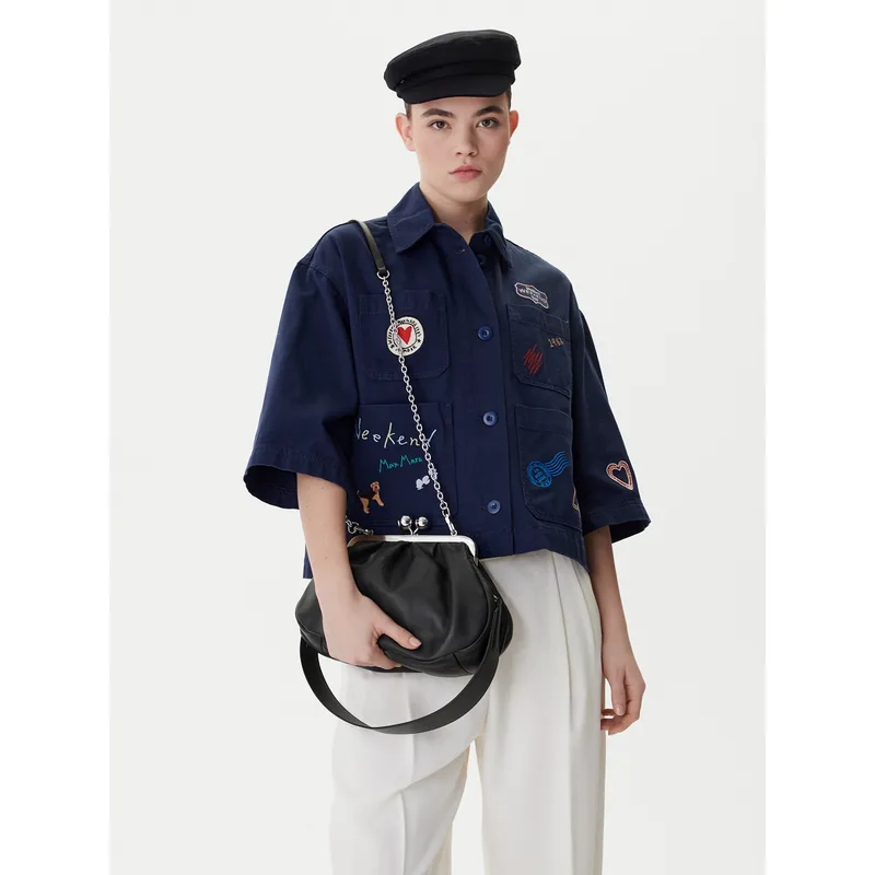 Τσάντα Weekend Max Mara 2615511174600 Σκούρο μπλε