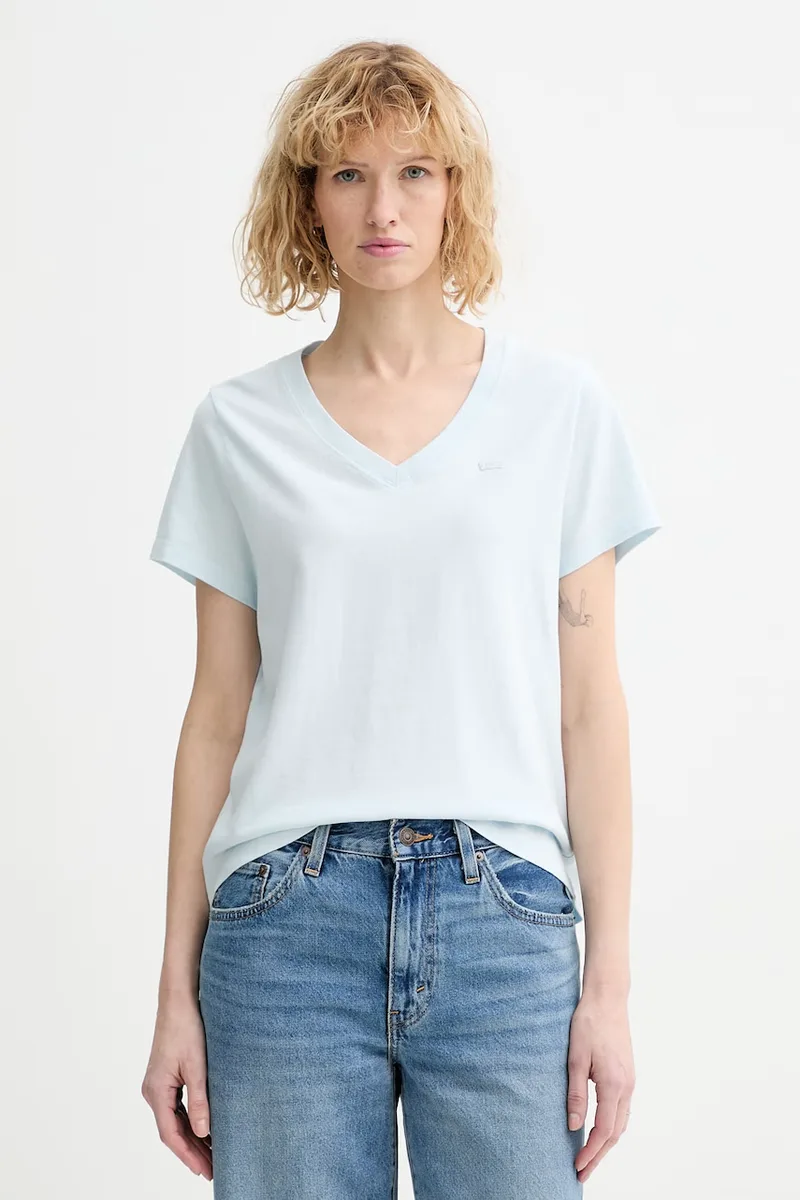 Βαμβακερό μπλουζάκι Levi's T2 PERFECT V LSE HOUSEMARK