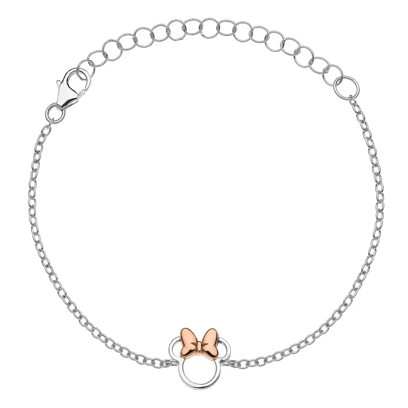 DISNEY Βραχιόλι Παιδικό Από Δίχρωμο Ασήμι Minnie Mouse BS00027TL-55CS