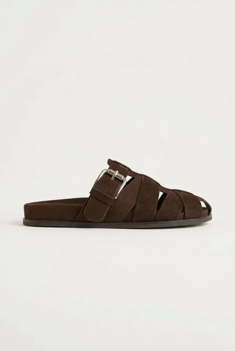 CORINA Fisherman Sandals - 6412 - Brown Suede