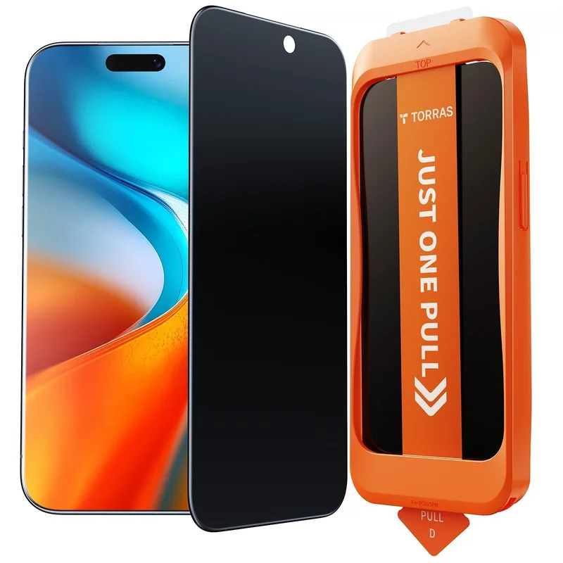 Torras Install Master Privacy Tempered Glass iPhone 17/16 Pro
