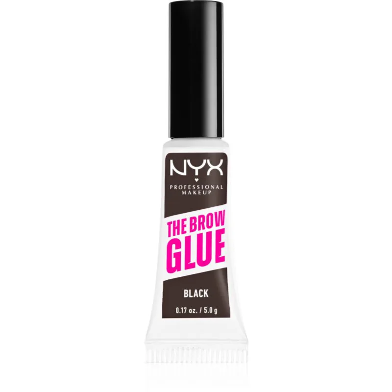 NYX Professional Makeup The Brow Glue τζελ για τα φρύδια απόχρωση 05 Black 5 γρ