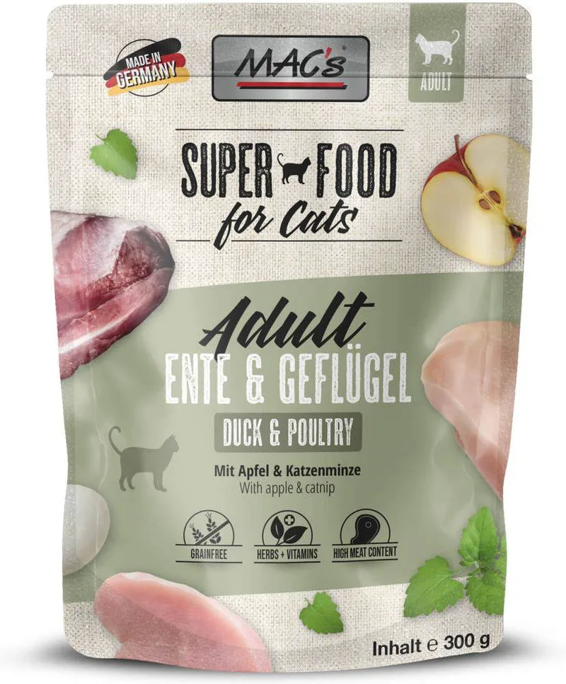 ΦΑΚΕΛΑΚΙ ΓΑΤΑΣ MACS POUCH ΠΑΠΙΑ - ΠΟΥΛΕΡΙΚΑ (300GR)