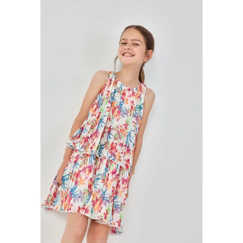 Φόρεμα υφασμάτινο κορίτσι Boboli-763017-9846-Multicolor