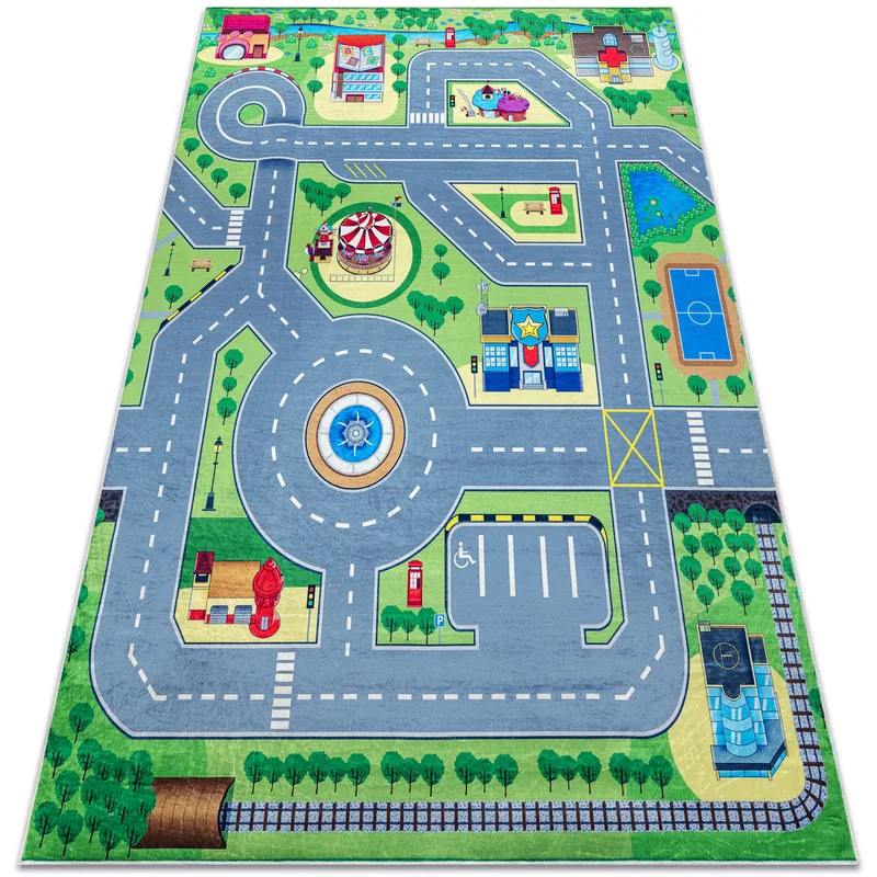 Χαλιά Rugsx BAMBINO 9028 Πόλη, δρόμοι πλυσίμα 80x150 cm
