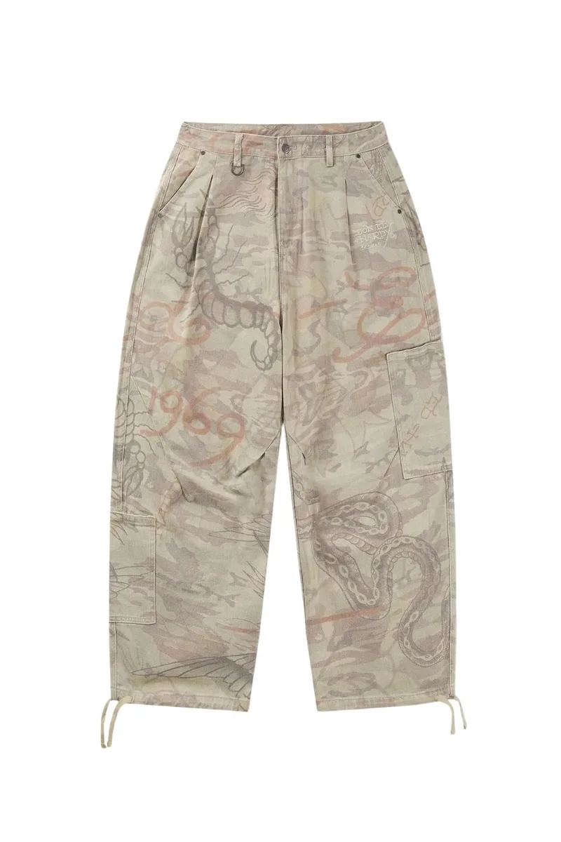 Ed Hardy Camo Balloon Cargo Ανδρικό Παντελόνι - Μπεζ-ED5700-BEIGE