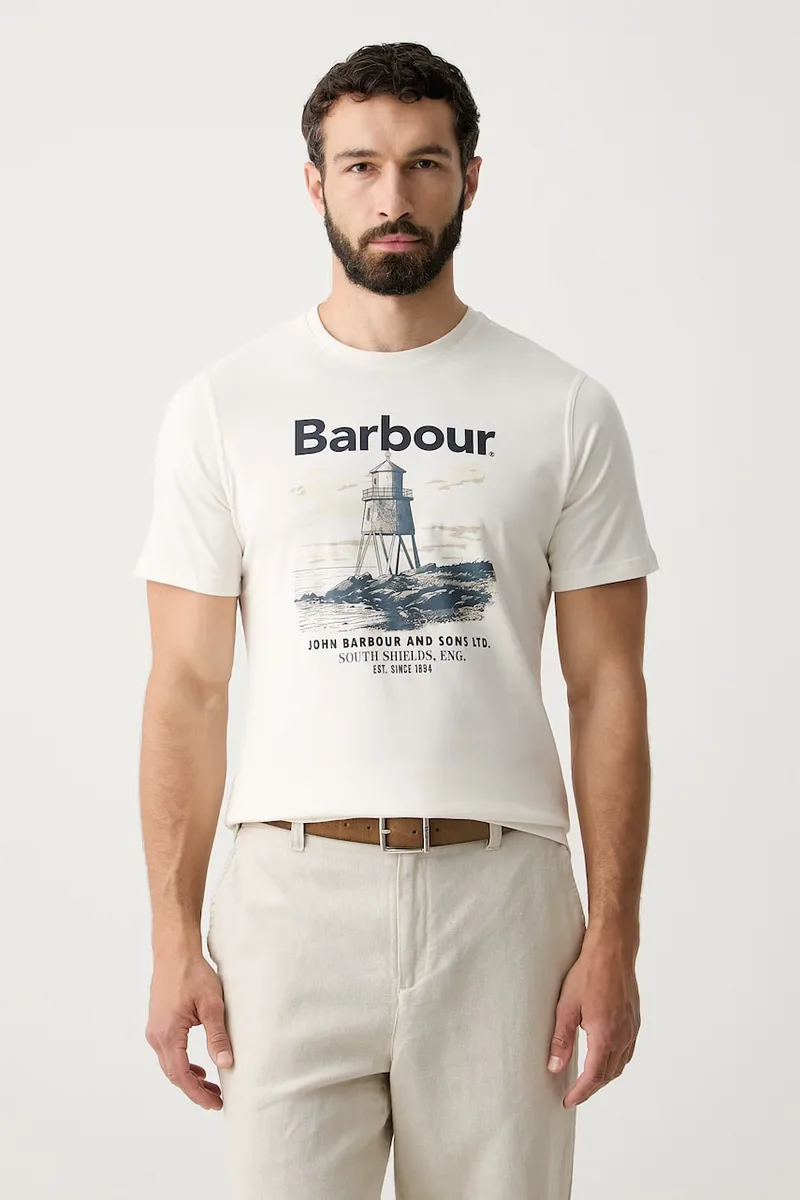 Barbour t-shirt ανδρικό βαμβακερό Harbourside