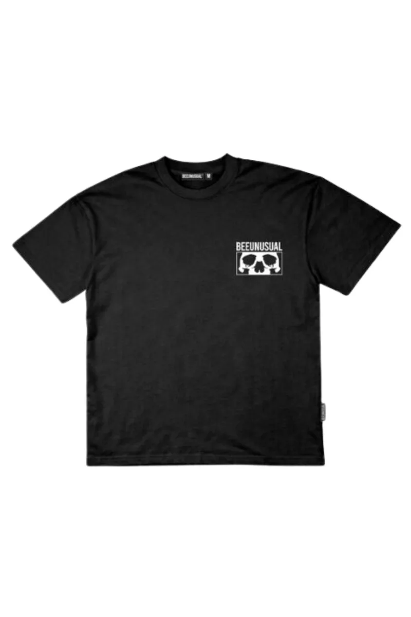 BEE UNUSUAL Unisex Graphic T-Shirt - Μαύρο-AT-260240-BLACK