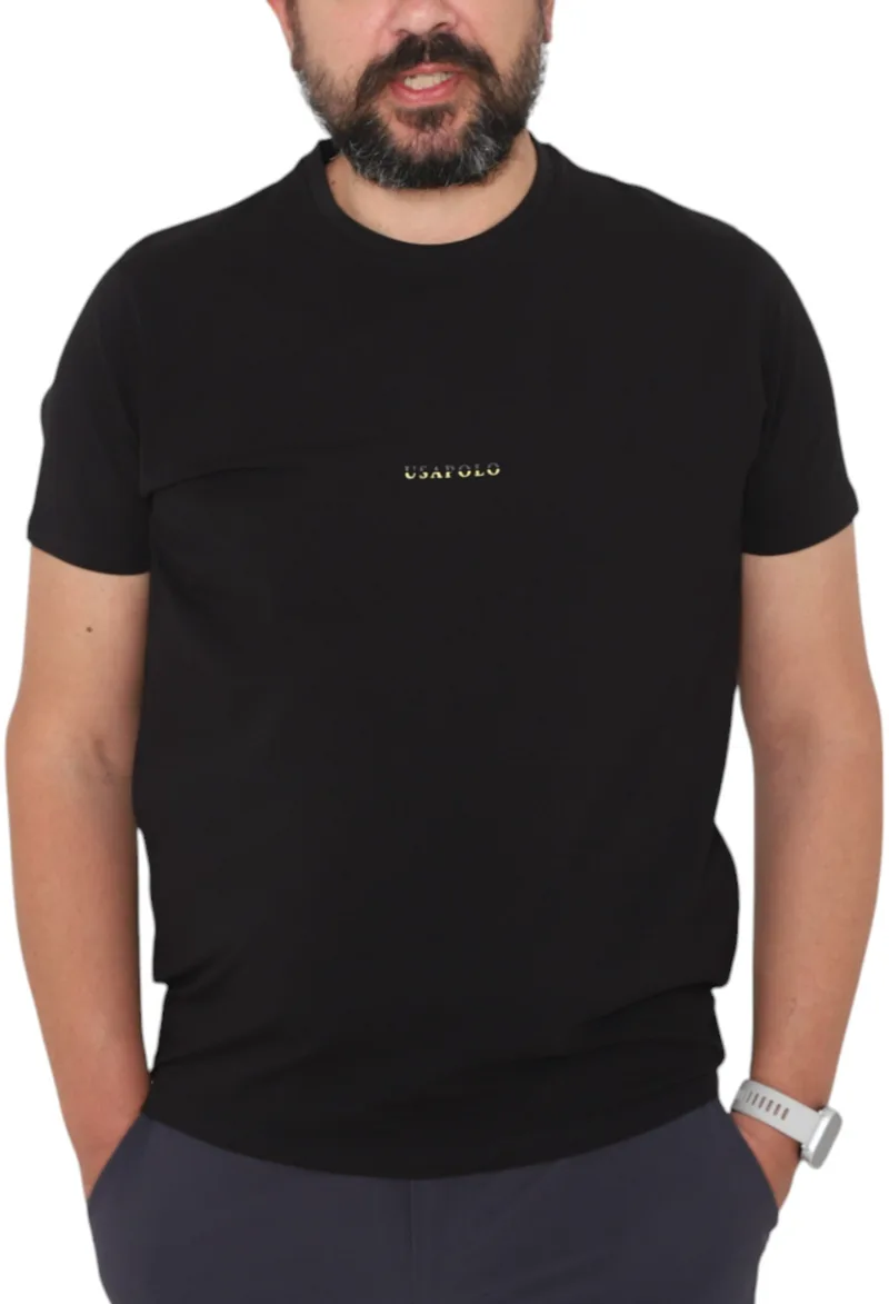 Μπλούζα Κοντομάνικη USA POLO CLUB Sleeve T-Shirt HSS25344-BLACK Ανδρικό