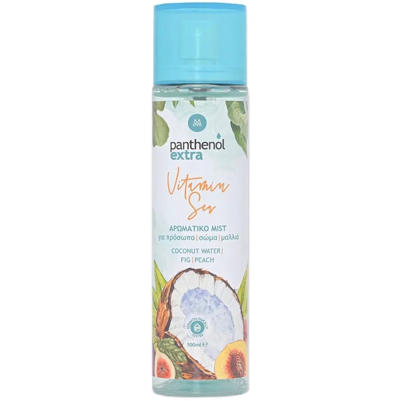 Panthenol Extra Vitamin Sea Face, Body & Hair Mist Αρωματικό Σπρέι για Πρόσωπο, Σώμα & Μαλλιά με Άρωμα Καρύδας, Ροδάκινο & Σύκο 100ml