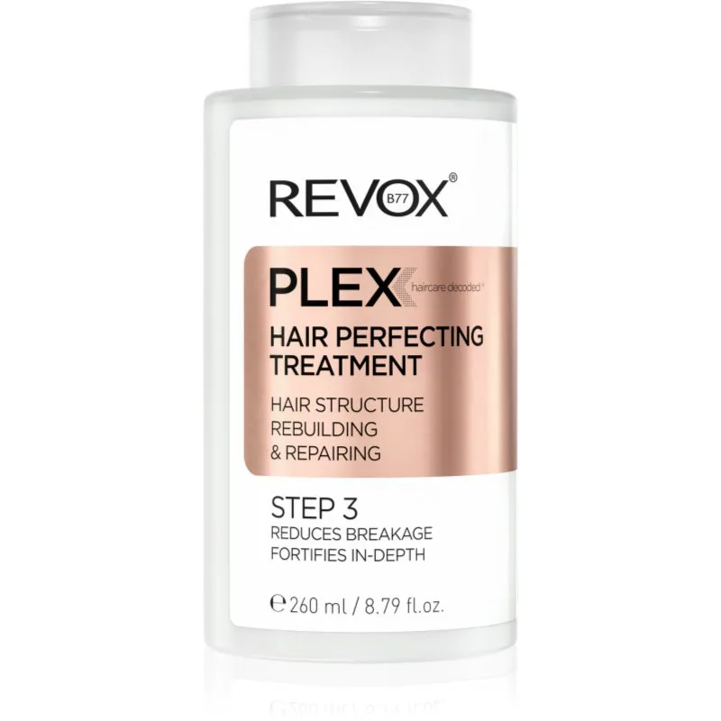Revox B77 PLEX Hair Perfecting Treatment. Step 3 φροντίδα πριν τη περιποιήση με σαμπουάν για βαμμένα και κατεστραμμένα μαλλιά 260 ml