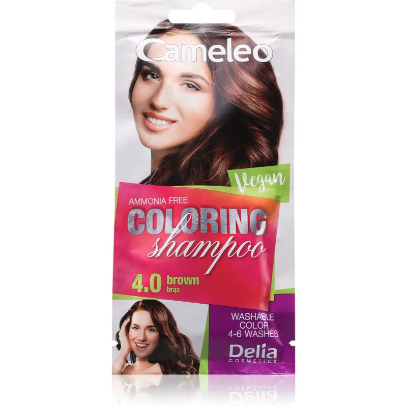 Delia Cosmetics Cameleo Coloring Shampoo σαμπουάν με χρώμα για τα μαλλιά απόχρωση 4.0 Brown 40 ml