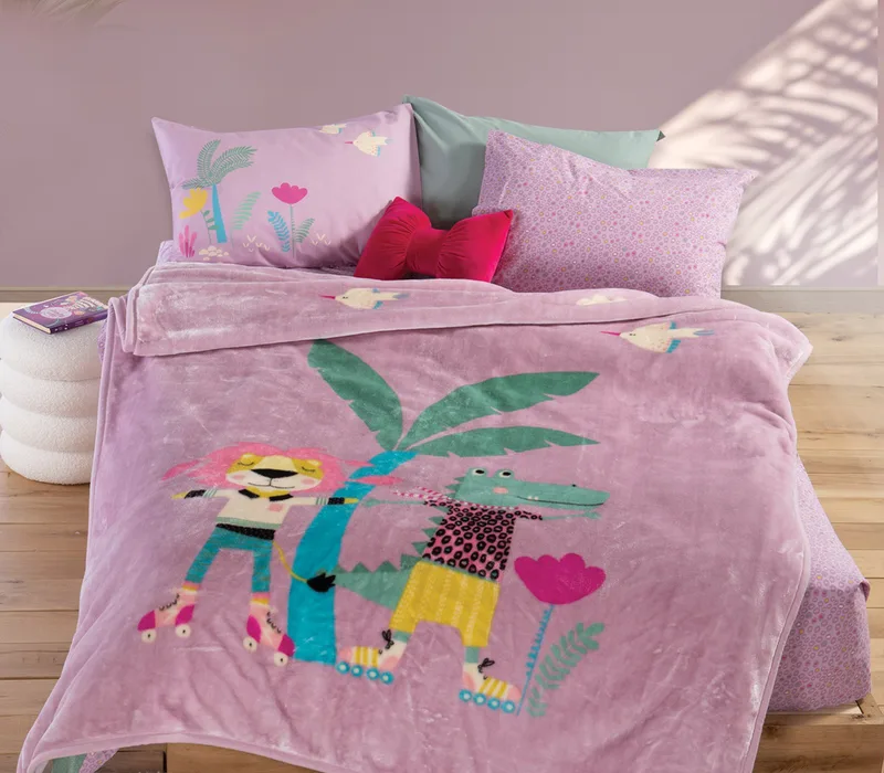 Παιδική Κουβέρτα Nef-Nef Roller Friends Lilac 160x220