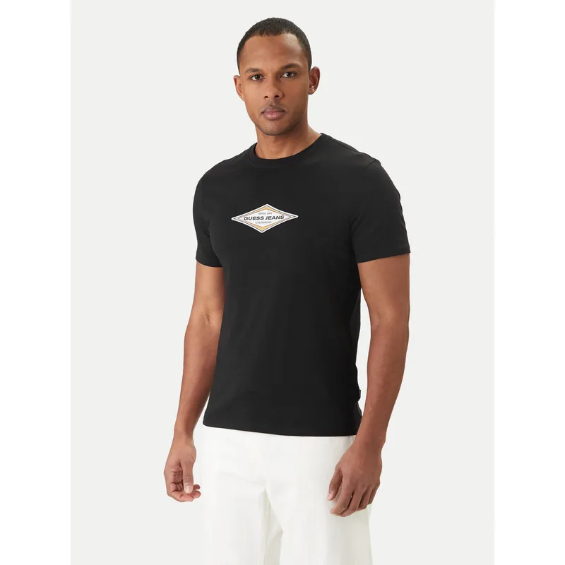 Guess Jeans T-Shirt M6GIB4 K8HM0 Μαύρο Slim Fit