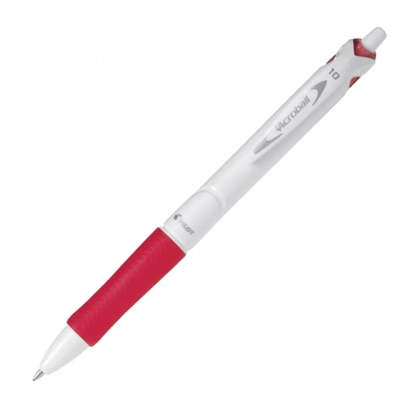 BAB-15M-WR-BG PILOT ΣΤΥΛΟ ACROBALL WHITE MED ΚΟΚΚΙΝΟ