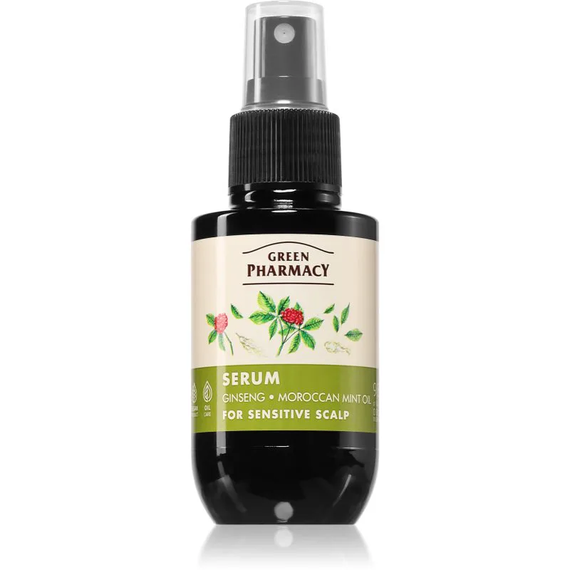 Green Pharmacy Ginseng & Morrocan mint oil Serum ορός για ευαίσθητα μαλλιά 100 ml