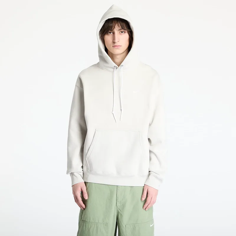 Φούτερ Nike Solo Swoosh Men's Fleece Pullover Hoodie Light Bone/ White S