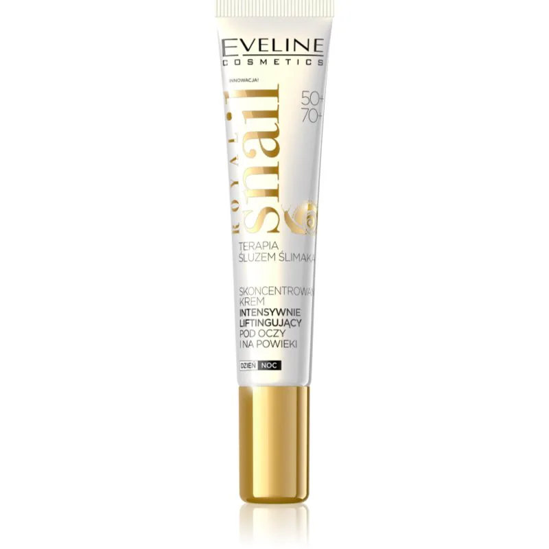 Eveline Cosmetics Royal Snail ανυψωτική κρέμα ματιών με εκχύλισμα σαλιγκαριών 50+ 20 ml