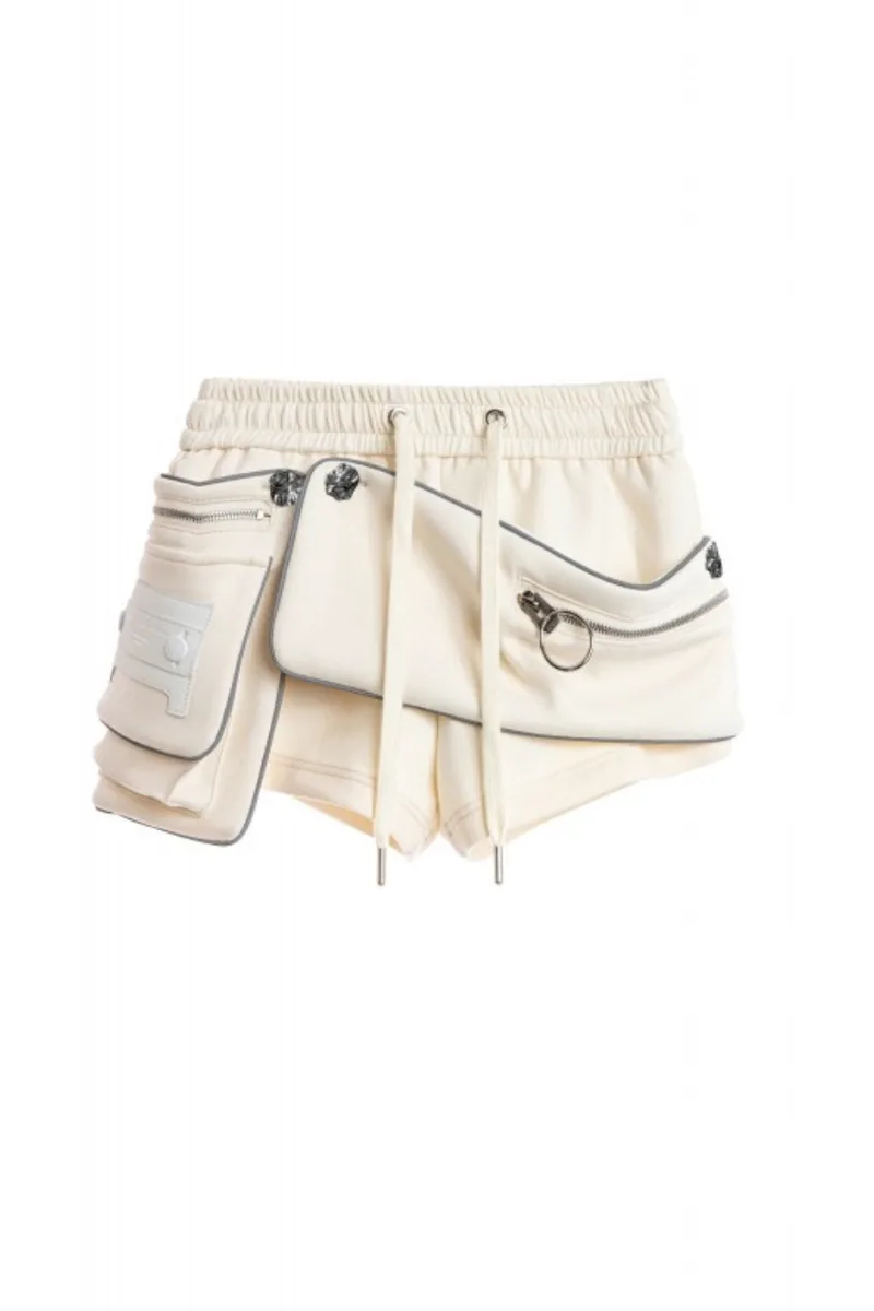 MOD WAVE MOVEMENT Shorts - Βερμούδες MWM Track Shorts Zip Pockets Reflective Detail - Εκρού-MW091040374-BEIGE