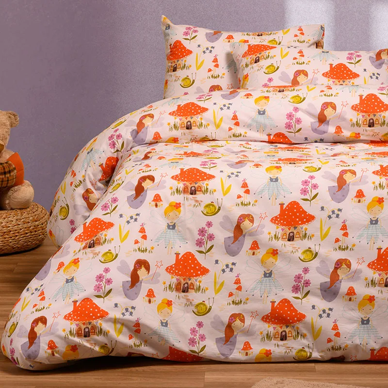 Σεντόνια Μονά Με Λάστιχο Σετ Melinen Magic Peach 100x200+32