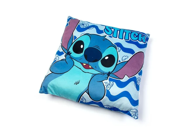 Διακοσμητικό Μαξιλάρι Βελούδινο Velboa 38x38κ. Stitch 09 Blue DimCol (Χρώμα: Μπλε) - DimCol - 54461707020