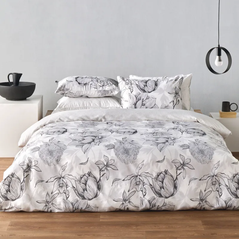 Παπλωματοθήκη Υπέρδιπλη Σετ 220x240 Kentia Onirico Grey