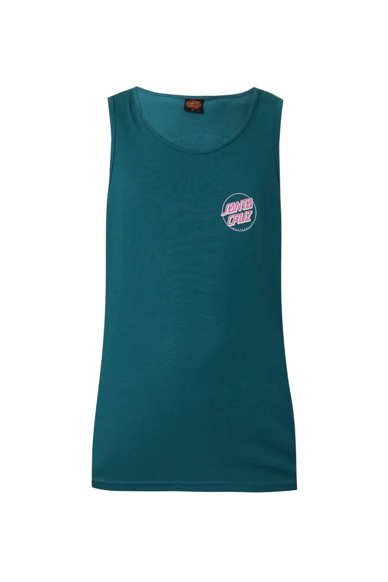 Santa Cruz Partial Dot Ανδρική Αμάνικη Μπλούζα - Teal-SCA-VST-0840-BLUE