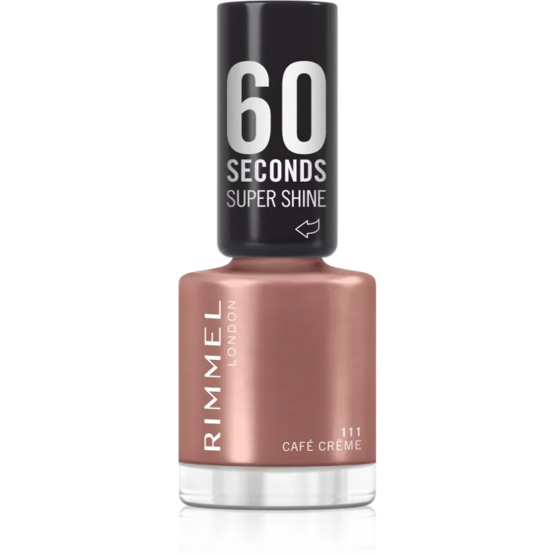 Rimmel 60 Seconds Super Shine βερνίκι νυχιών απόχρωση 111 Café Creme 8 ml