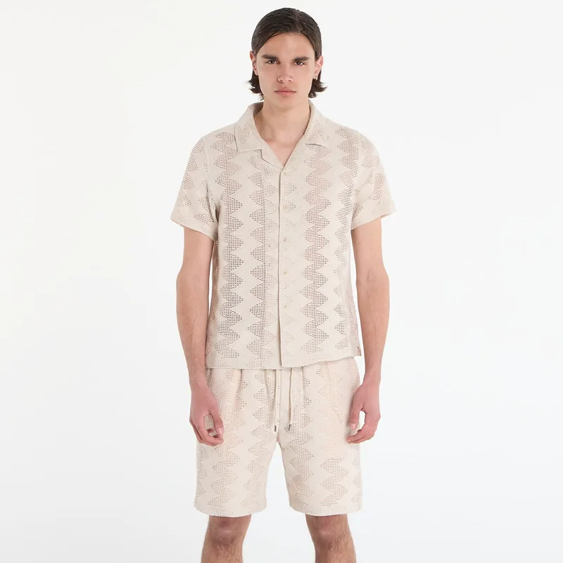 Πουκάμισο GUESS Lattice Knit Shirt Light Oak XL