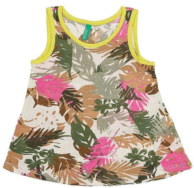 ΜΠΛΟΥΖΑ ΑΜΑΝΙΚΗ BENETTON GREEN ROOTS 1 G ΧΑΚΙ/ΠΟΛΥΧΡΩΜΟ (82 CM)-(1-2 ΕΤΩΝ)
