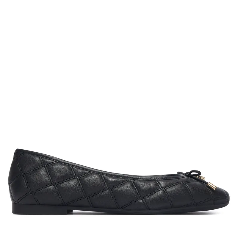 Μπαλαρίνες Tommy Hilfiger Charm Quilted Ballerina FW0FW09503 Μαύρο