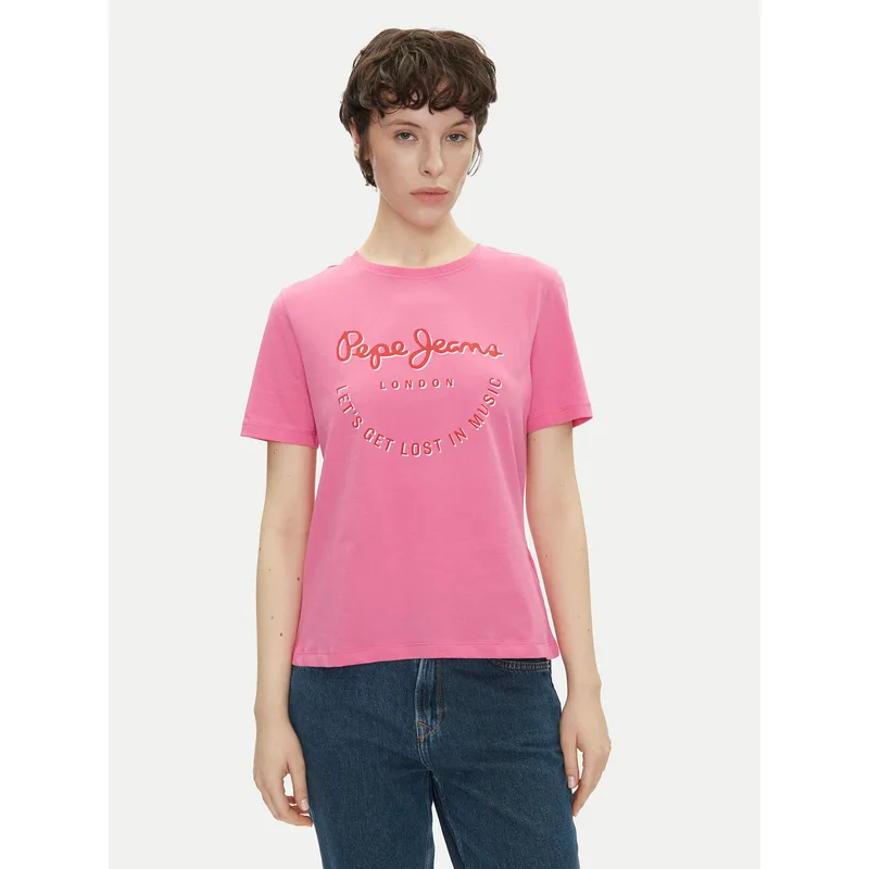 Pepe Jeans T-Shirt Rumer PL506072 Ροζ Regular Fit