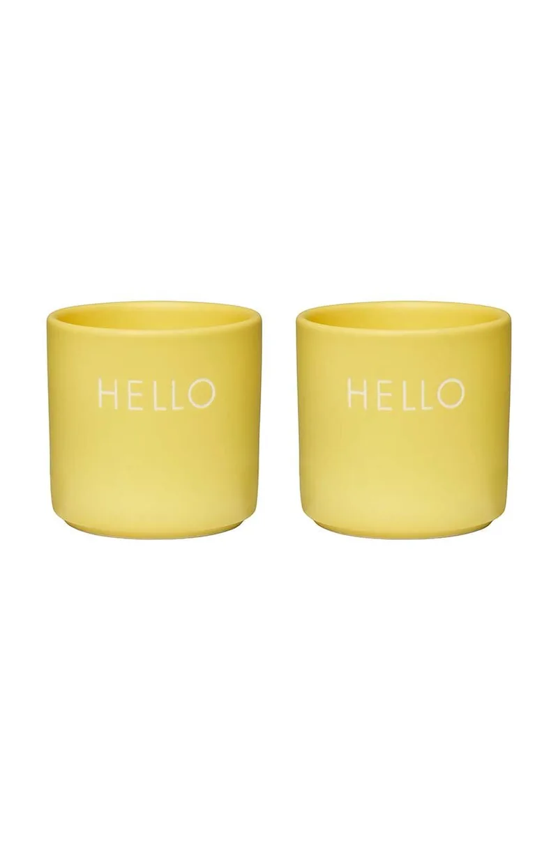Σετ ποτηριών αυγών Design Letters Yello Hello 2-pack