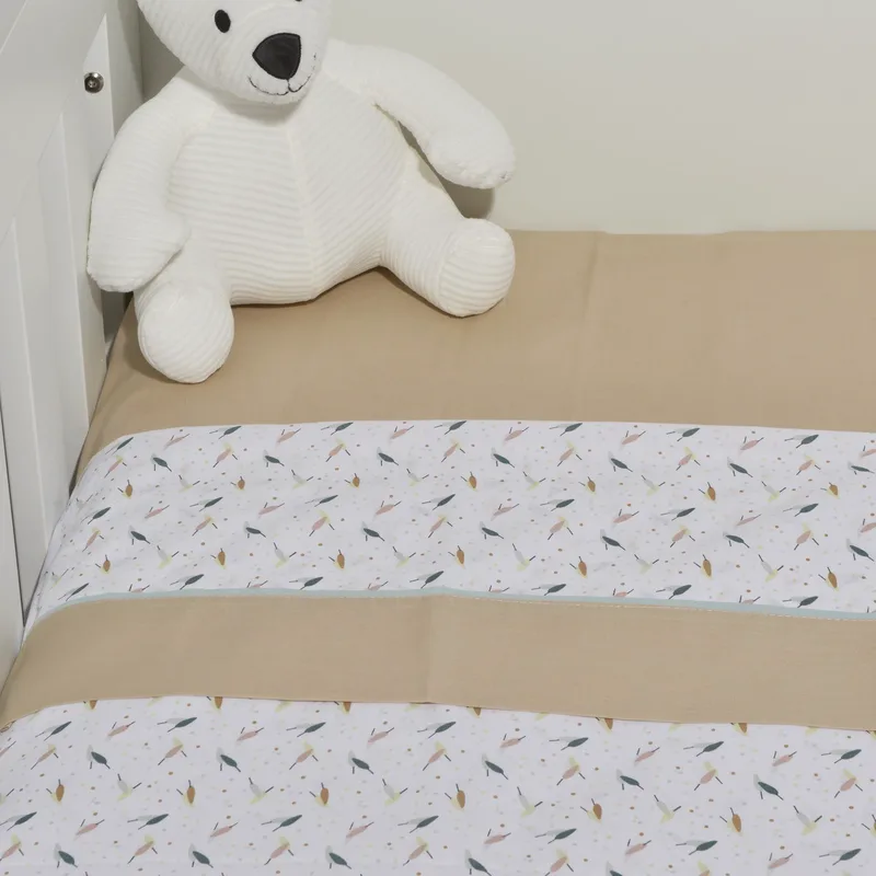 Σετ Σεντόνια Λίκνου 2 Τεμαχίων Baby Oliver des. 404 Μπεζ 75x110