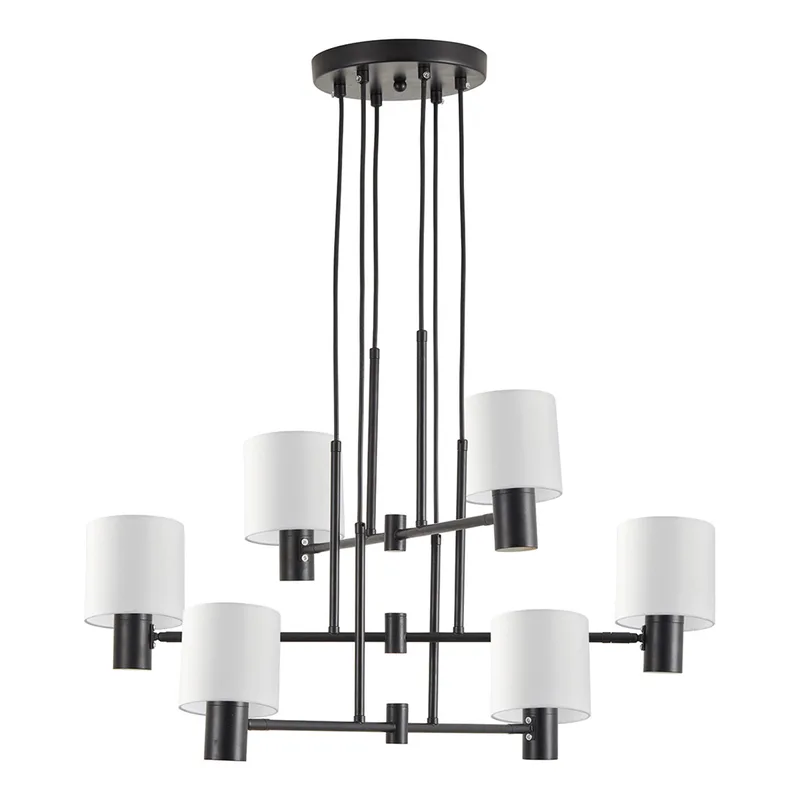 Φωτιστικό Οροφής Πολύφωτο Homelighting 77-8295 Black/White