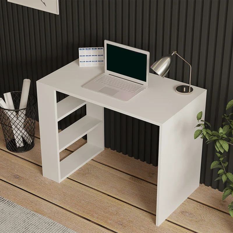 Γραφείο Με Βιβλιοθήκη (90x50x70) A-G Cool 835PUQ2836 White