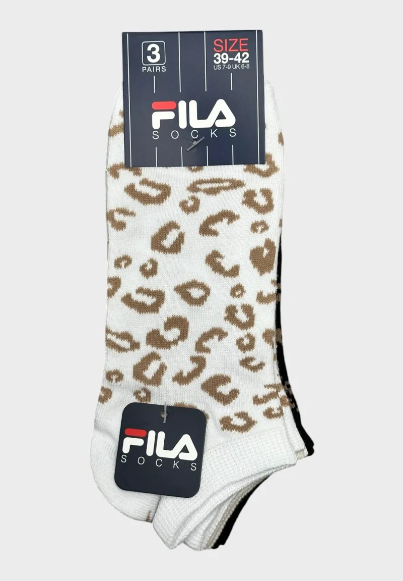 FILA Γυναικεία Σοσόνια Invisible Animal Print Cappuccino F6149-763