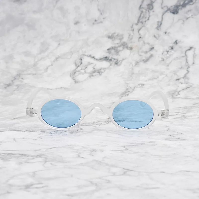 LIAM Tinted Sunglasses | Matt Clear | Blue Shades | Explicit Poets Sunglasses