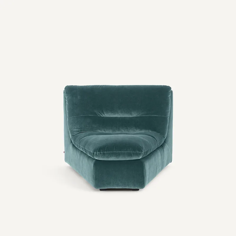 Πολυθρόνα σύνθεσης από βελούδο Μ101xΠ104xΥ82cm