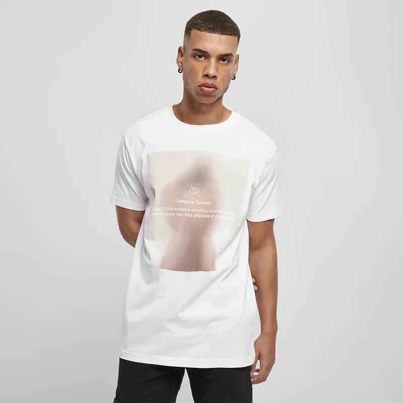 T-shirt Urban Classics Sensitive Content Tee White M