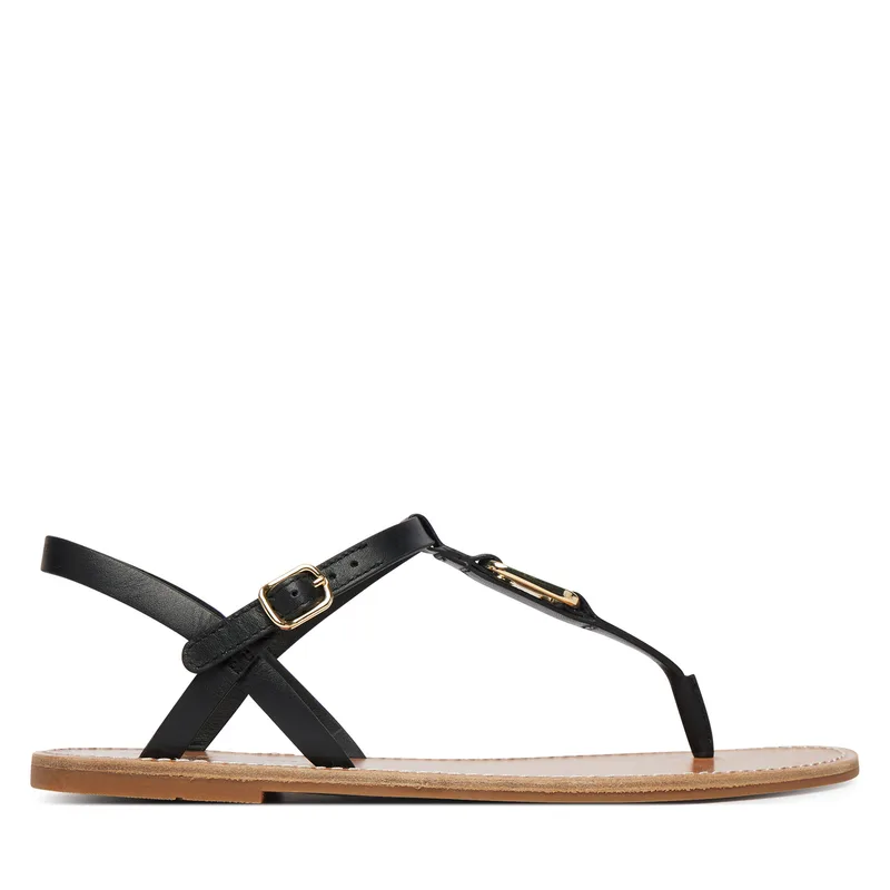 Σανδάλια Tommy Hilfiger Leather Thong Sandal FW0FW09127 Μαύρο