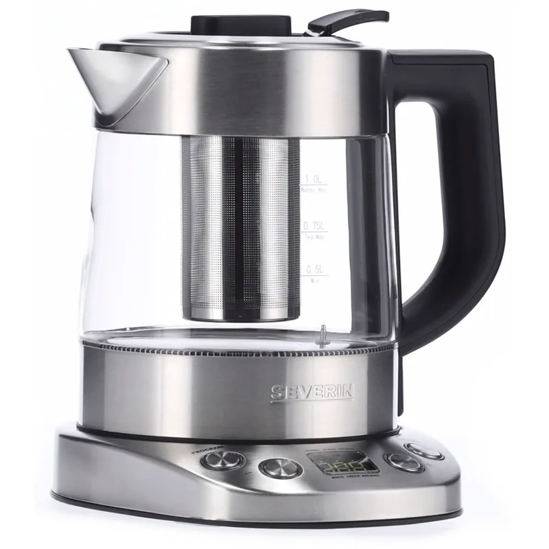Severin WK 3473 1L Glass Tea Kettle Deluxe Mini