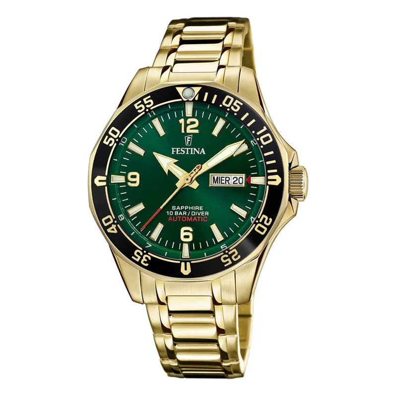 FESTINA Diver Automatic Χρυσό Stainless Steel Bracelet F20479-3