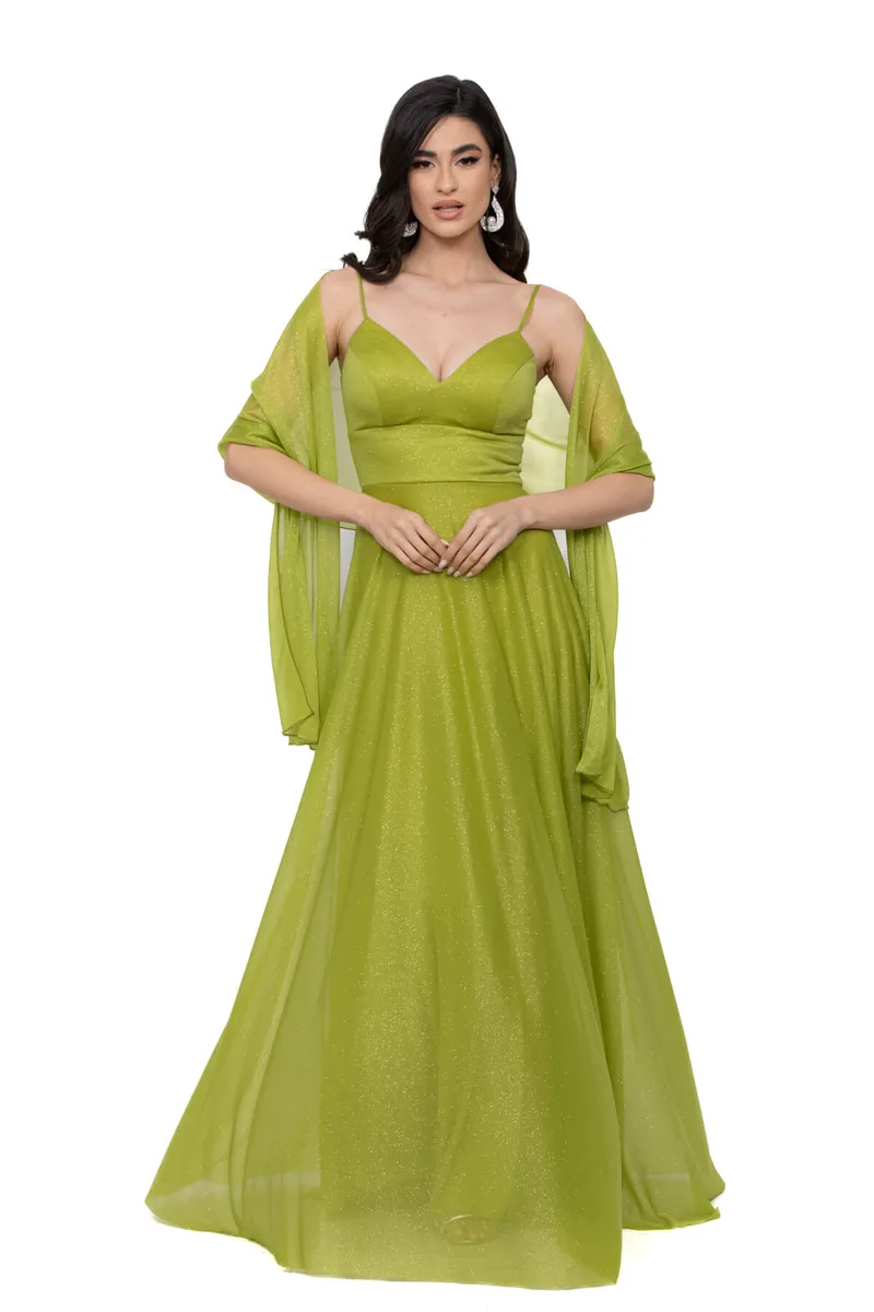 ΒΡΑΔΙΝΟ ΦΟΡΕΜΑ GLOSSY ΜΑΚΡΥ LIME LIME