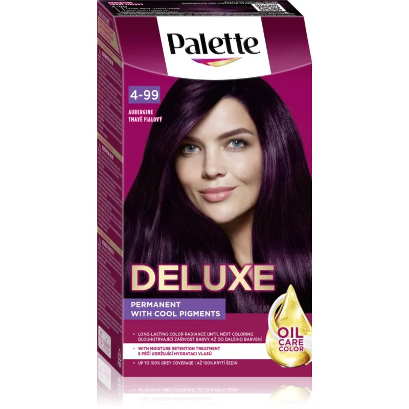 Schwarzkopf Palette Deluxe μόνιμη βαφή μαλλιών απόχρωση 4-99 880 Aubergine 1 τμχ