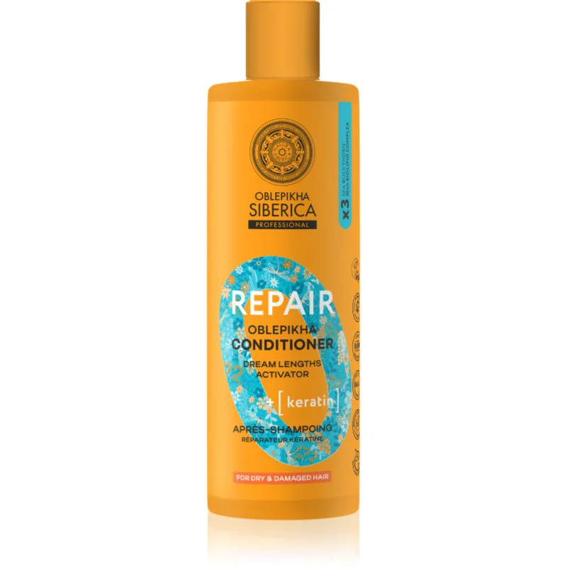 Natura Siberica Oblepikha Siberica Repair αναγεννητικό μαλακτικό για ξηρά και κατεστραμμένα μαλλιά 400 ml