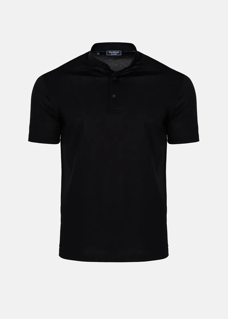 Nino Marini Polo Μπλούζα της σειράς Merci - XININ82200 00045 Black
