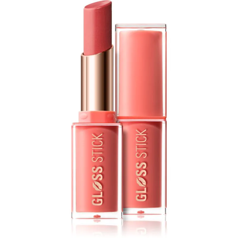 Revolution Pout Lip Gloss Stick ενυδατικό στιλπνό κραγιόν απόχρωση Shimmer Peach Sorbet Nude 3 γρ