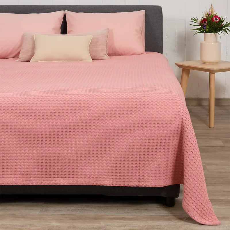 Κουβέρτα Πικέ Υπέρδιπλη (230x240) Naf-Naf Waffle Rose