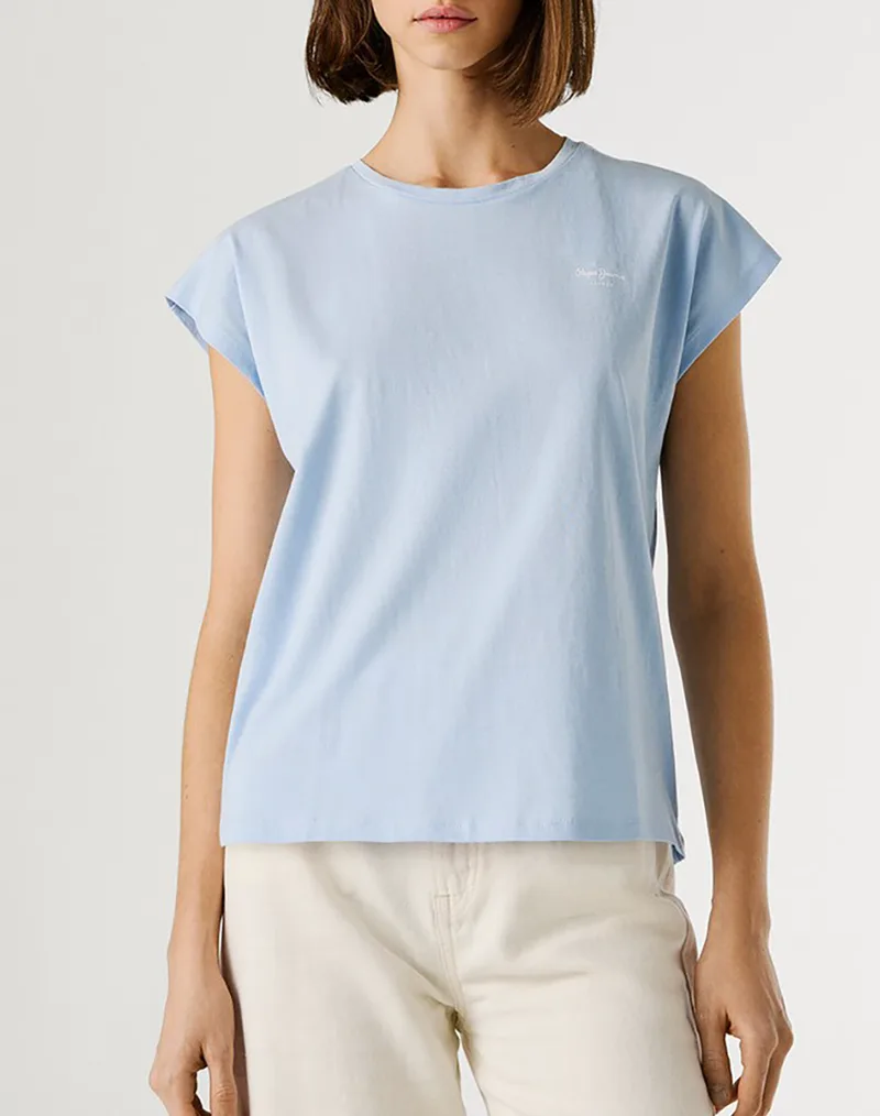 PEPE JEANS ESSENTIALS BLOOM ΜΠΛΟΥΖΑ ΓΥΝΑΙΚΕΙΟ PL504821-502/OXFORD BLUE LightBlue
